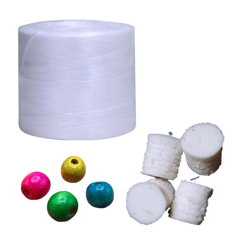 گوی و ابر دستگاه فنر زن راحت مدل  مموری فوم 20mm به همراه ریسمان 1100m مجموعه 9 عددی